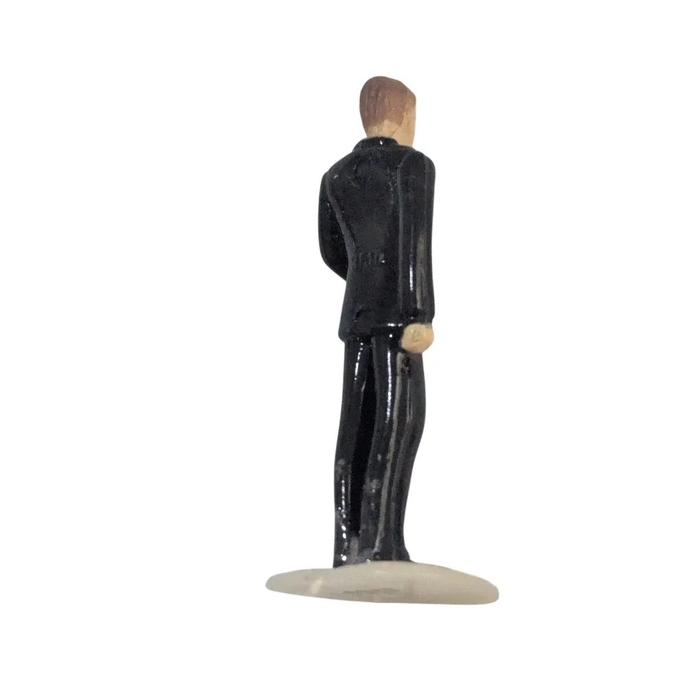 22 Vintage Miniature Groom Wedding Cake Topper Figures Black Tuxedo 2 Inch